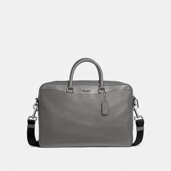 COACH BECKETT SLIM BRIEF LAPTOP CROSSGRAIN BAG - Picture 2 of 13